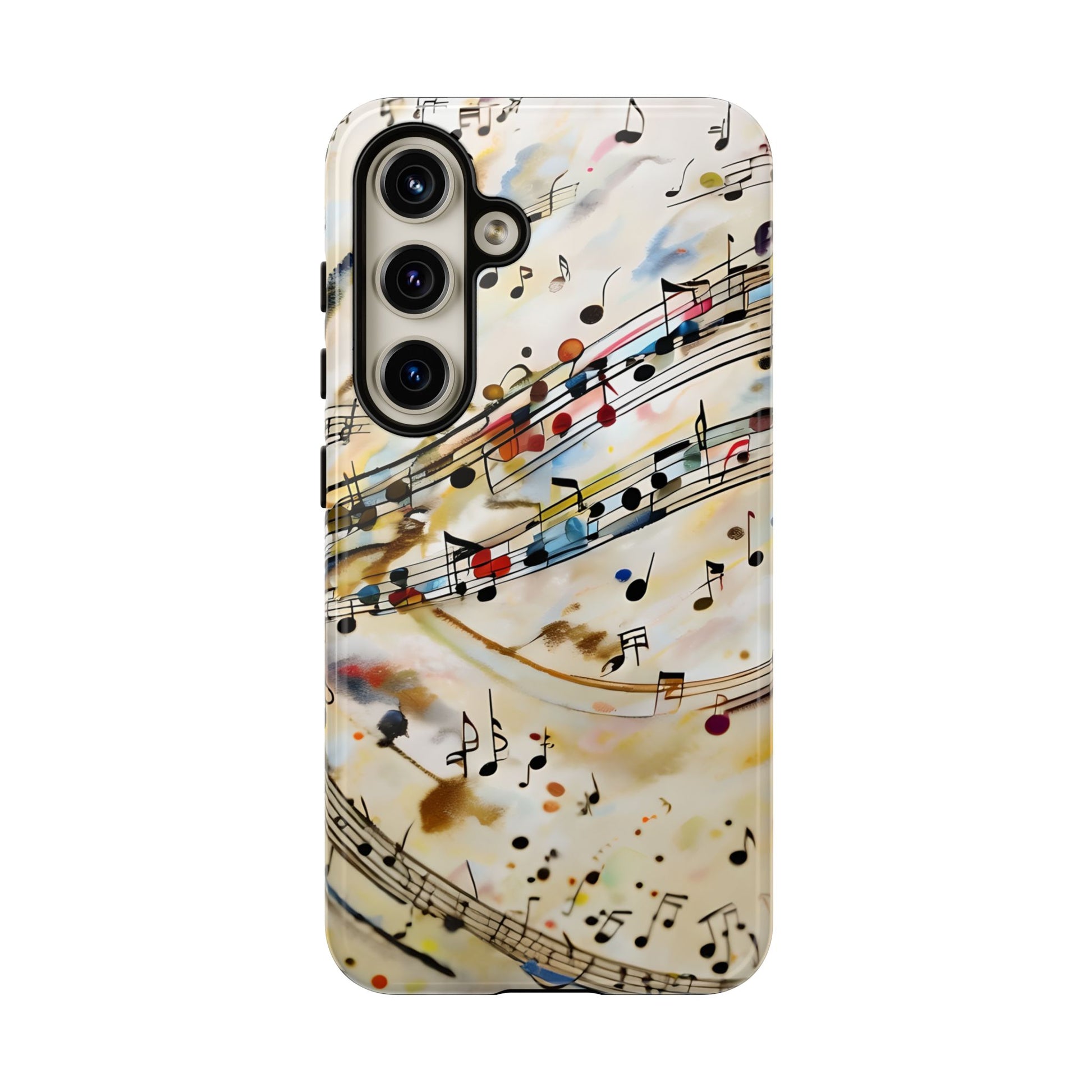 Melodic Flow Abstract Music Notes Tough Case for Samsung Galaxy S24- Premium Shockproof Designer Phone Cover