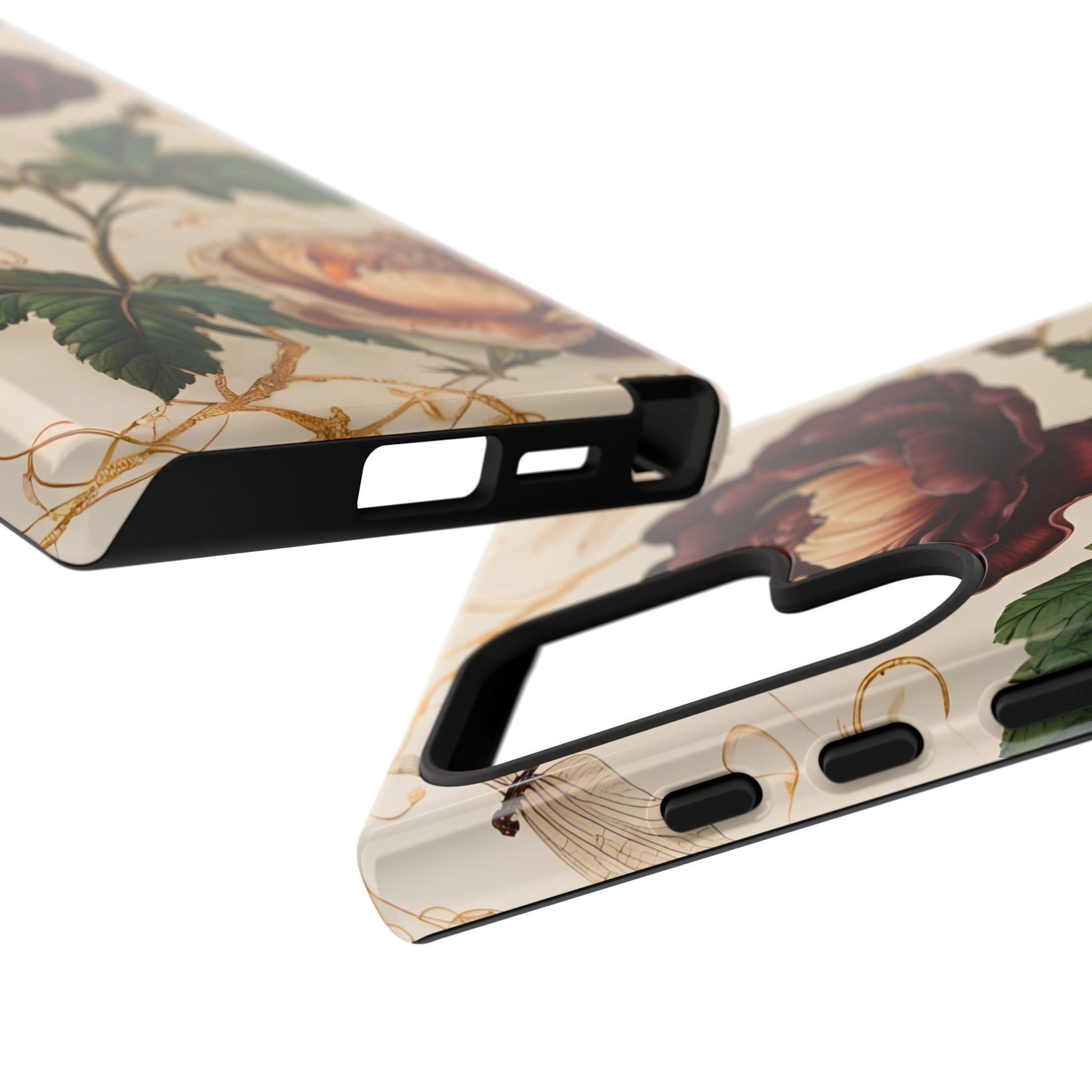 Vintage Burgundy Rose - Elegant Floral Samsung Galaxy S24 Ultra Phone Case - Classic Painterly Rose Design