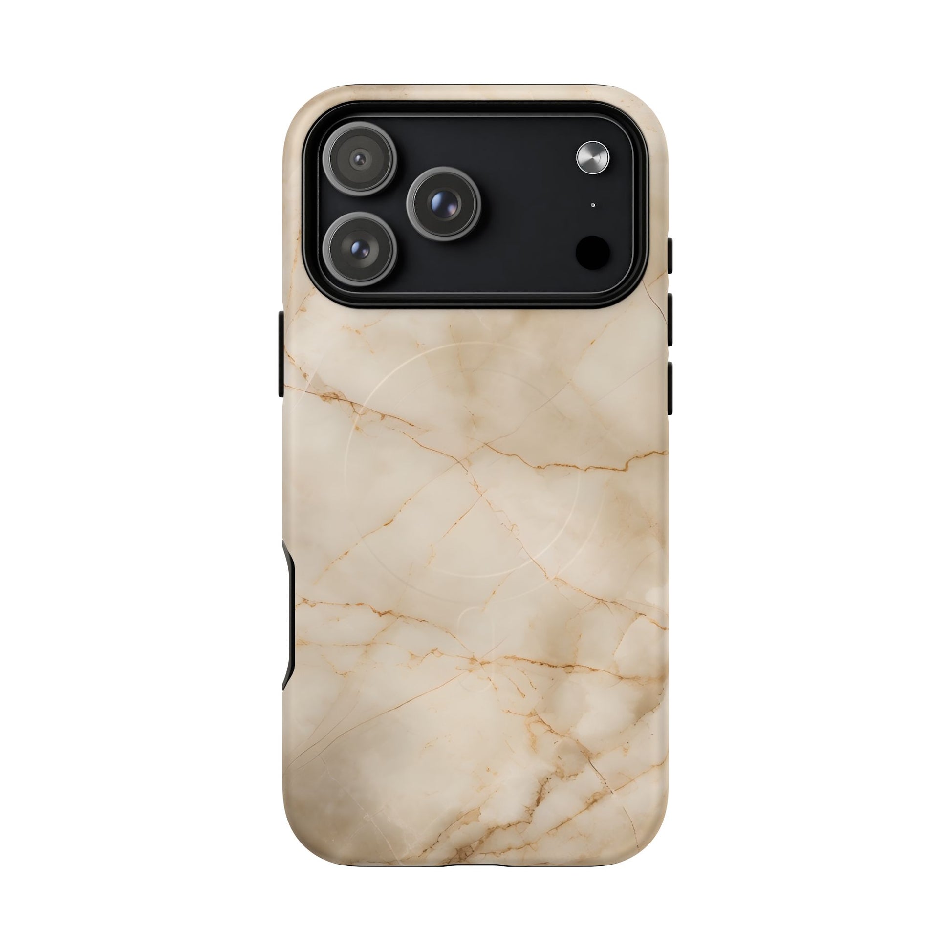 Parchment Mist iPhone MagSafe case with large camera cutout for Pro models