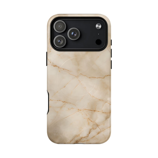 Parchment Mist iPhone MagSafe case with large camera cutout for Pro models