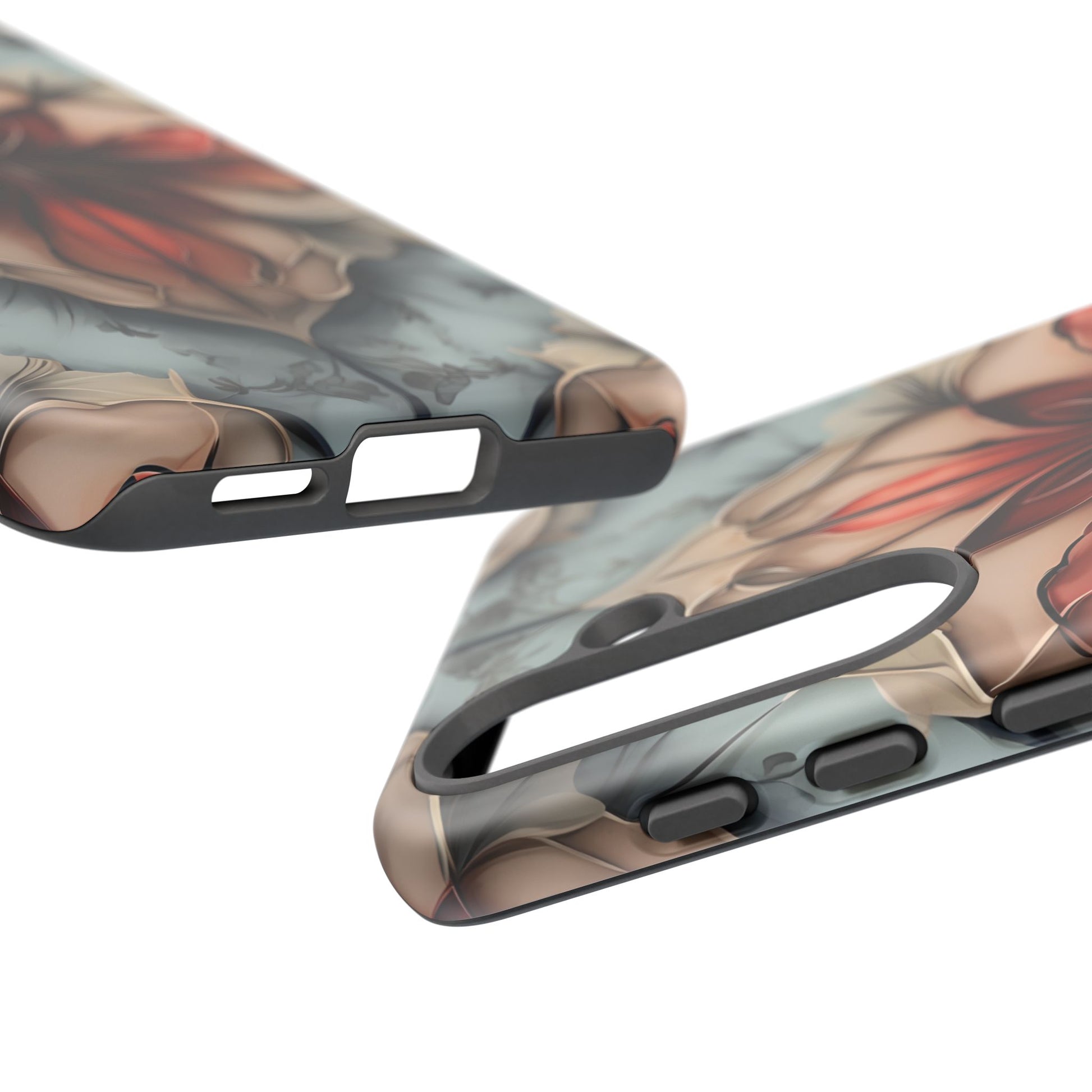 Ember Bloom - Kaleidoscope Collection Artistic Floral - Samsung Galaxy S25 Tough Phone Case - Fiery Symmetrical Design