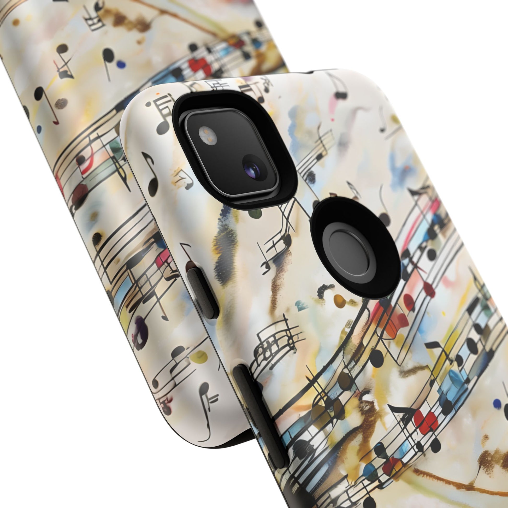 Melodic Flow Abstract Music Notes Tough Case for Google Pixel 4a - Shockproof Phone Cover