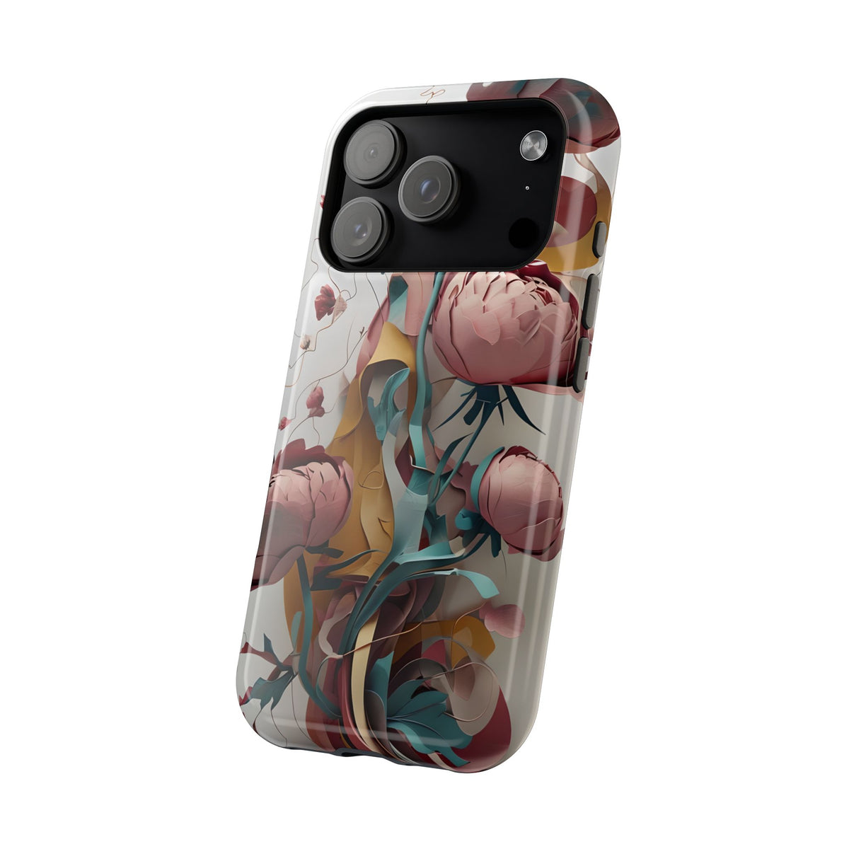 Blushing Peony Veil iPhone MagSafe Case