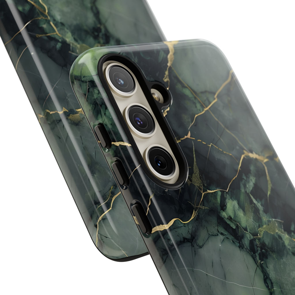 Verdant Vein Tough Case for Samsung Galaxy S24 Plus - Luxury Gold Vein, Nature-Inspired Protective Cover