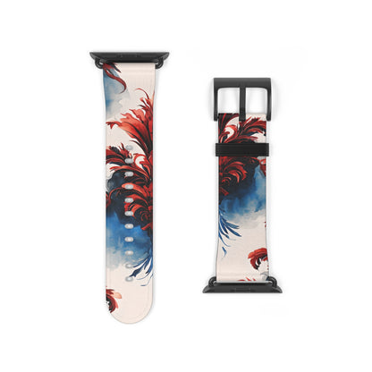 Crimson Plume Apple Watch Band Strap - Ethereal design