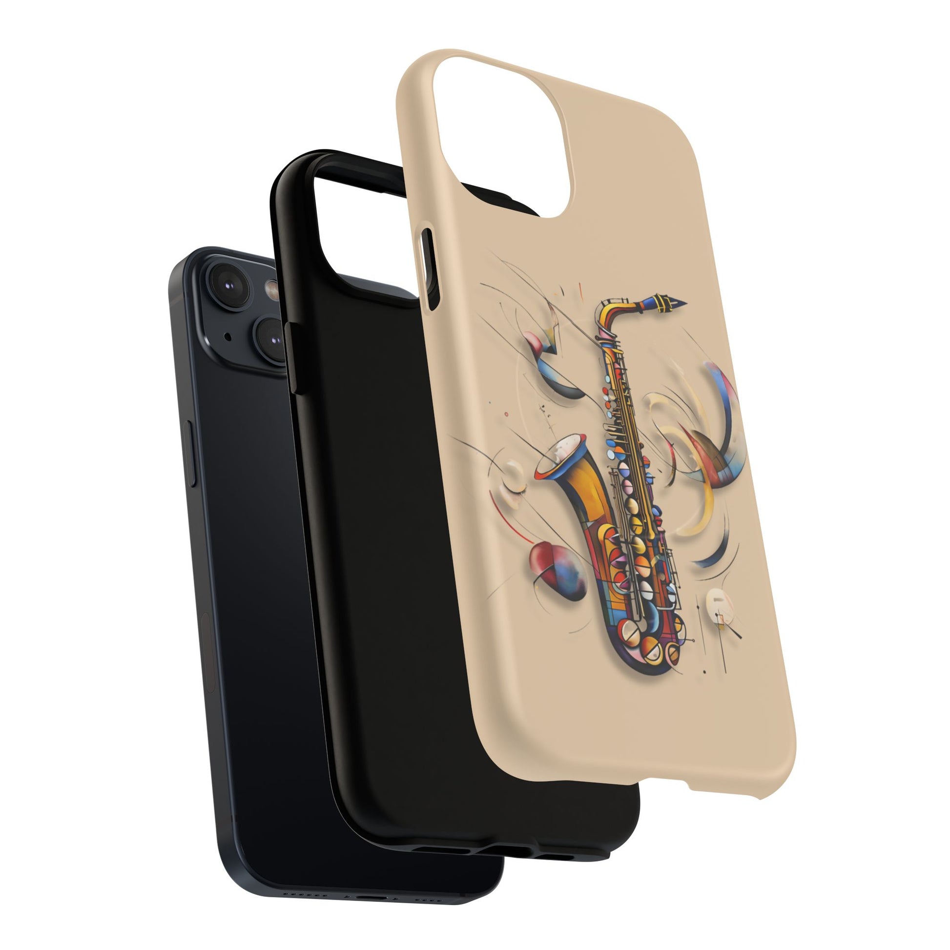 Brass Rhapsody Artistic Saxophone Music iPhone 14 Plus MagSafe Case