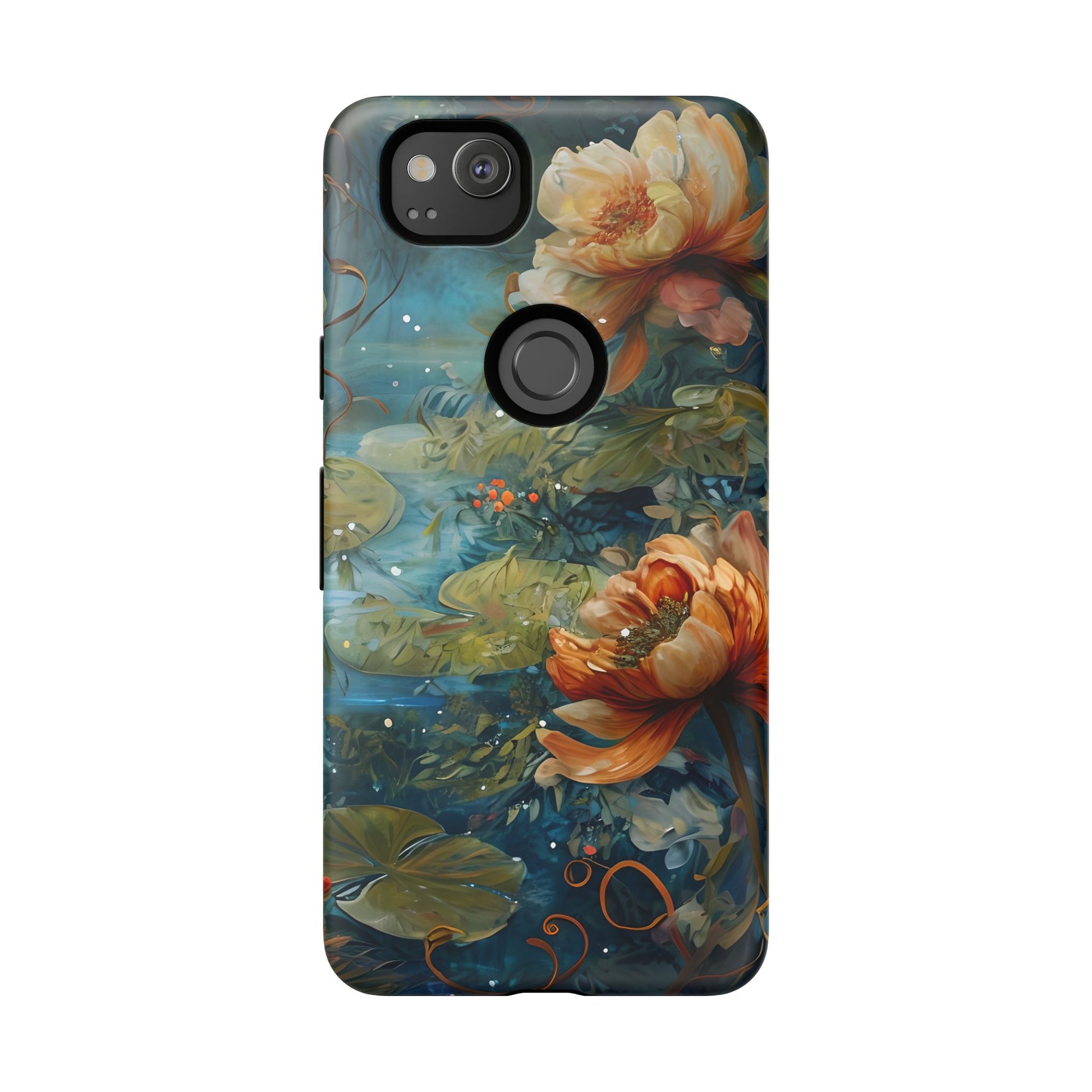 Waterlily Nocturne Tough Case for Google Pixel 2 - Premium Artistic Shockproof Cover, Elegant Protective Phone Case