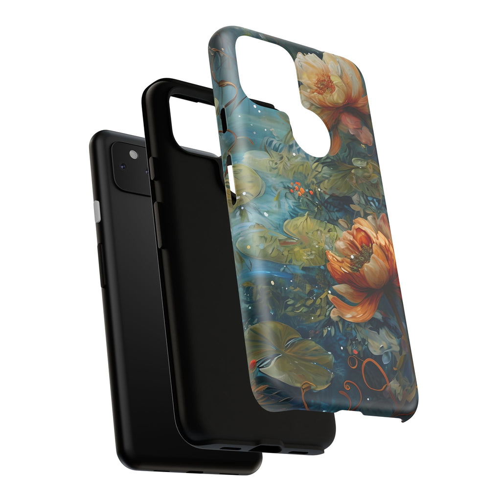 Waterlily Nocturne Tough Case for Google Pixel 4a 5G - Premium Artistic Shockproof Cover, Elegant Protective Phone Case