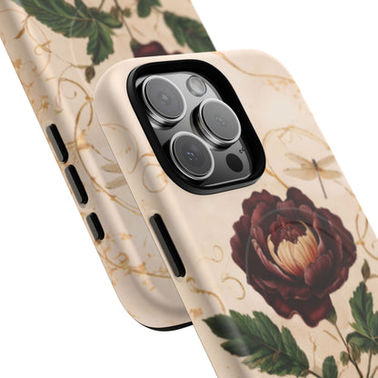 Vintage Burgundy Rose iPhone MagSafe Case