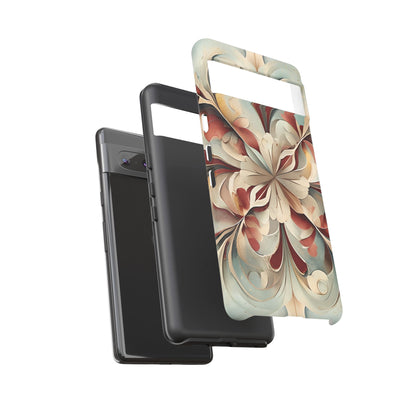 Vintage Baroque Blossom - Ornate Floral Art Google Pixel Tough Phone Case - Elegant Baroque-Inspired Design