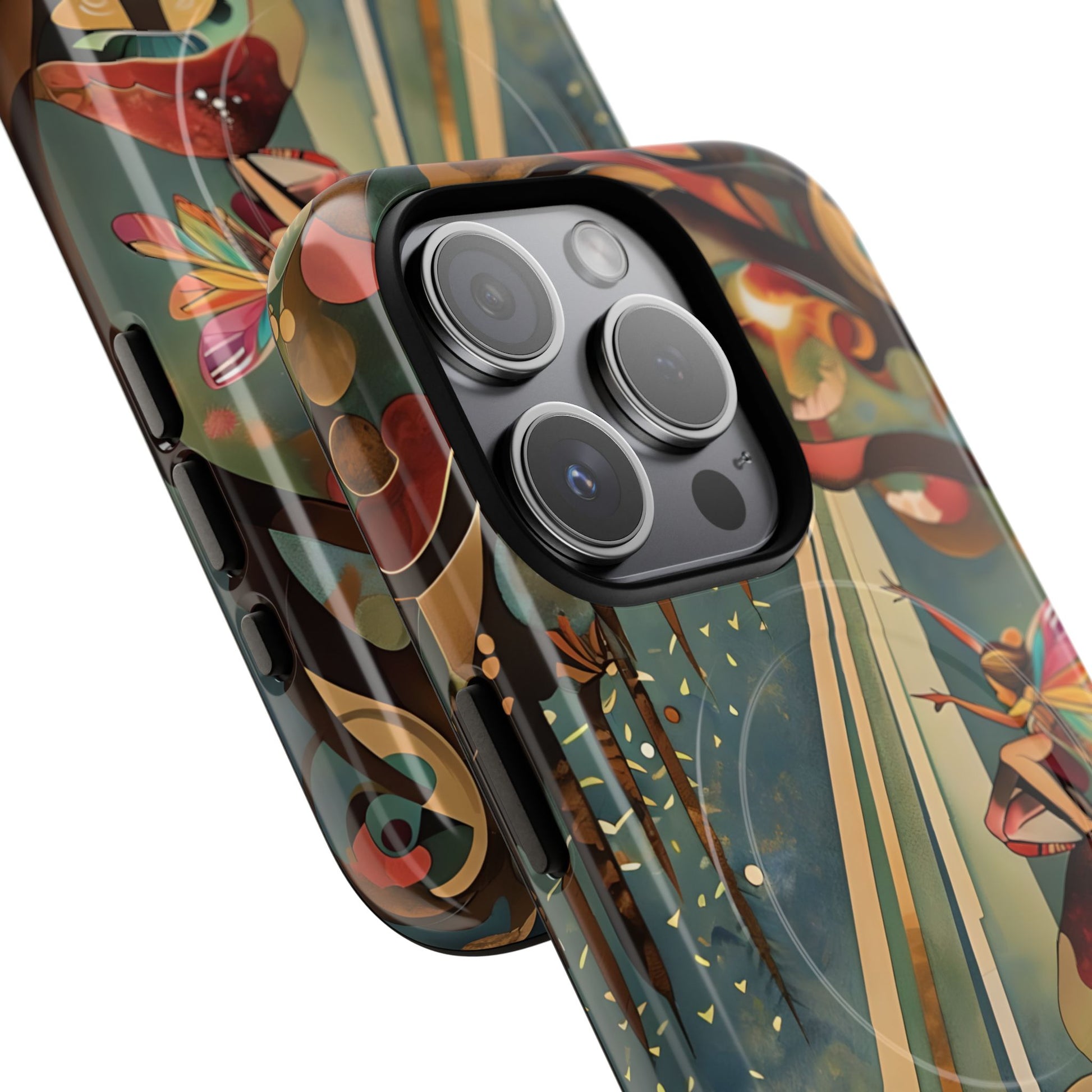 Enchanted Orchard iPhone 15 Pro - Artistic Fairy Tale cover - MagSafe Compatible - Premium Drop Protection
