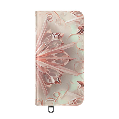 Blush Frost - Abstract Wallet Phone Case for Samsung Galaxy