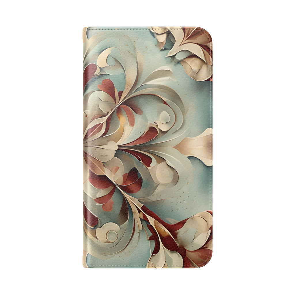 Vintage Baroque Blossom Wallet Phone Case - Elegant Floral Flip Cover for Samsung Galaxy S23 Plus