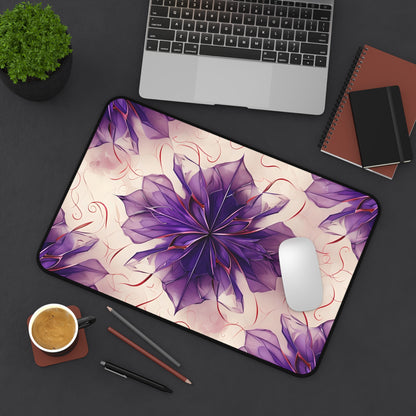 Violet Reverie Designer Desk Mat - Premium Office Desk Pad, 3 Sizes Available, Artistic Workspace Protection