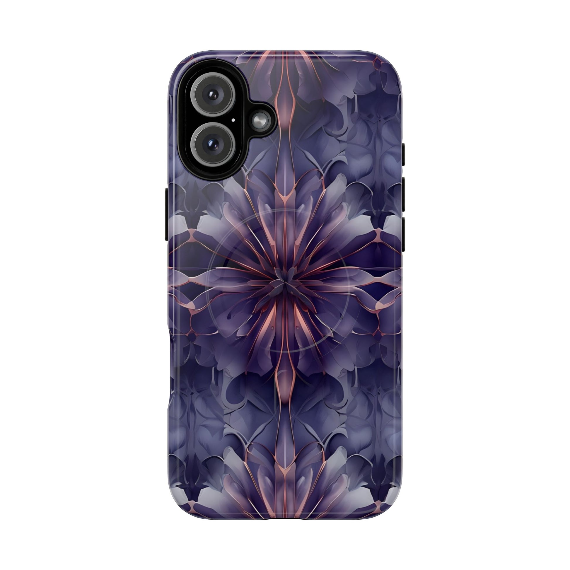 Twilight Tapestry - iPhone 16 Plus MagSafe Phone Case - Purple Kaleidoscope Design