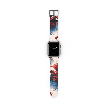 Crimson Plume Apple Watch Band Strap - Ethereal design