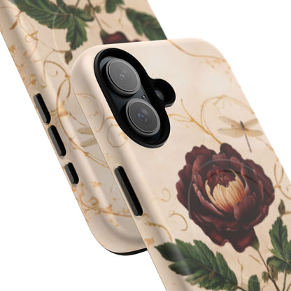 Vintage Burgundy Rose iPhone MagSafe Case