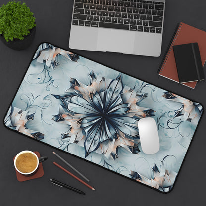 Indigo Mirage Desk Mat - Premium Office Desk Pad, 3 Sizes Available, Artistic Workspace Protection