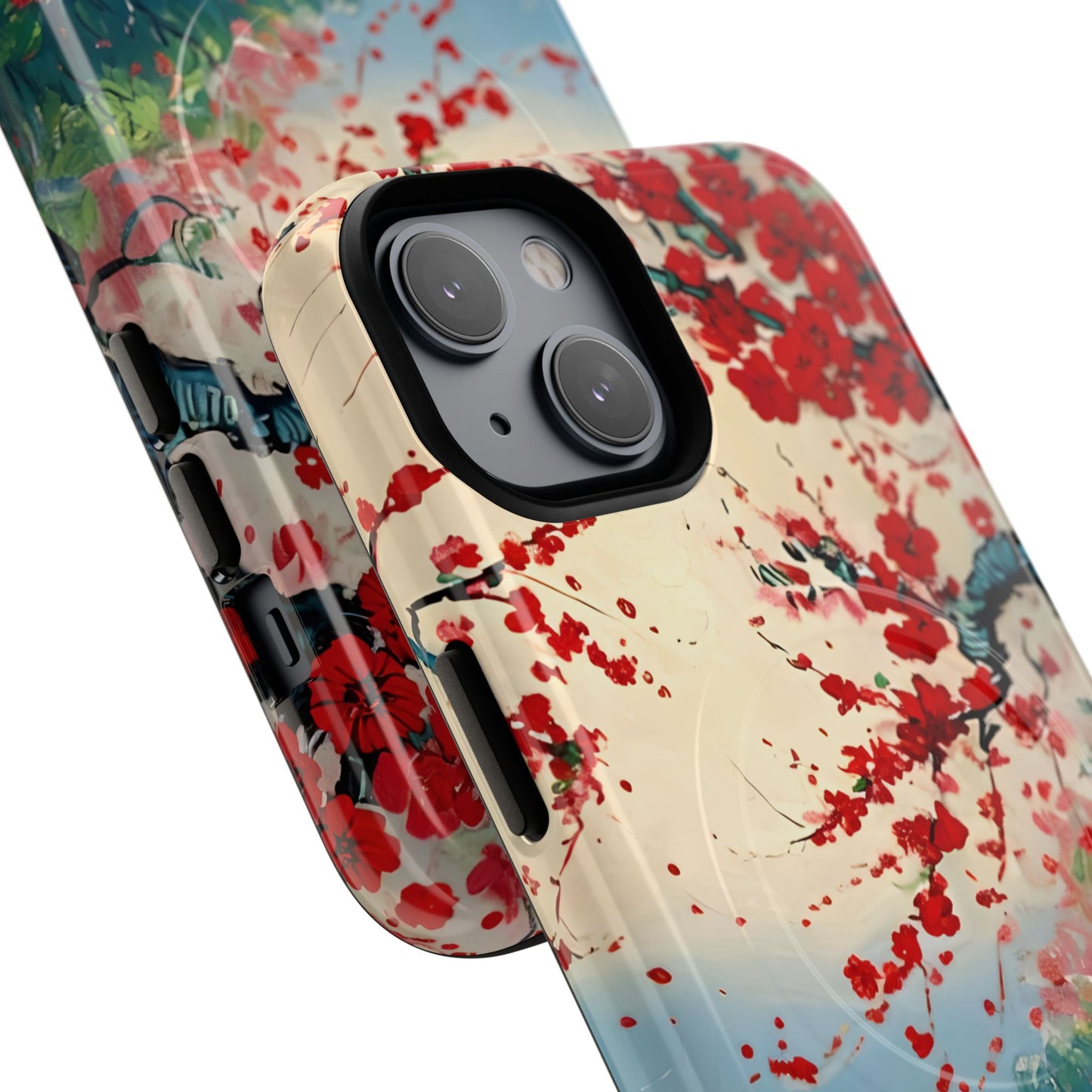 Crimson Blossom Lake iPhone MagSafe Case
