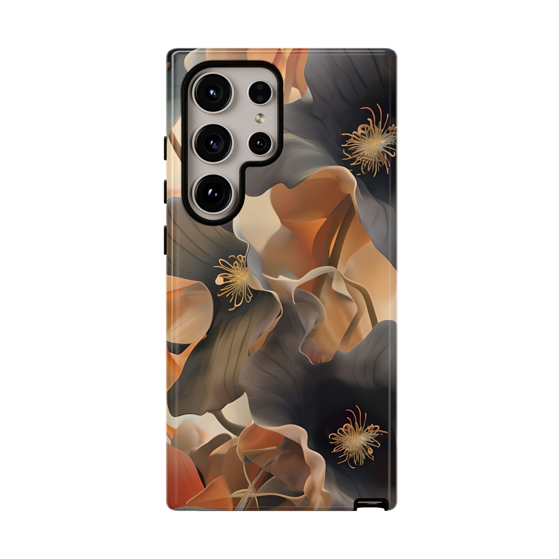 Autumn Ember - Moody Floral Art Samsung Galaxy S24 Ultra Tough Phone Case - Warm Earthy Botanical Design