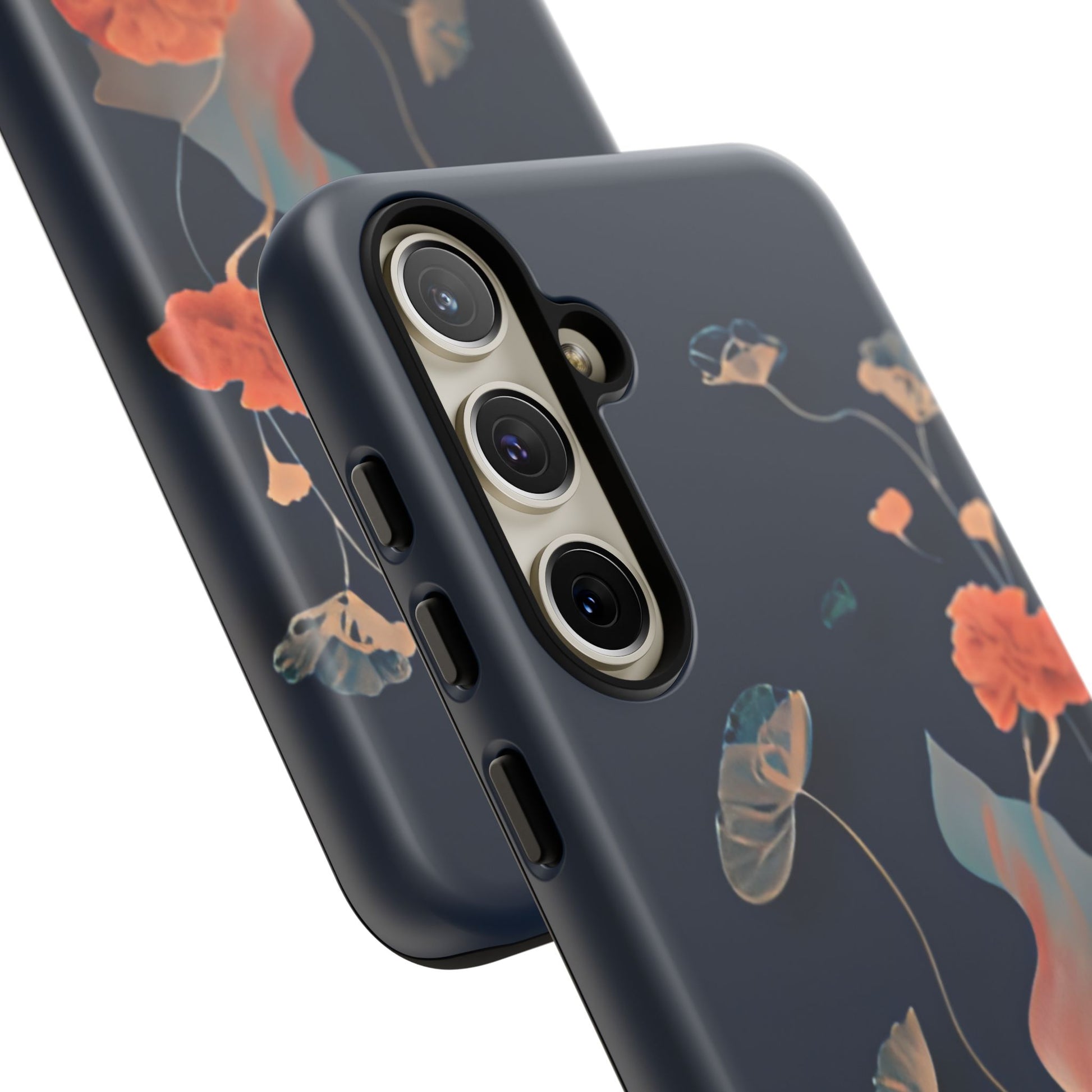Lotus Reverie - Elegant Artistic Floral Samsung Galaxy S24 Plus Tough Phone Case - Painterly Lotus Blossom Design