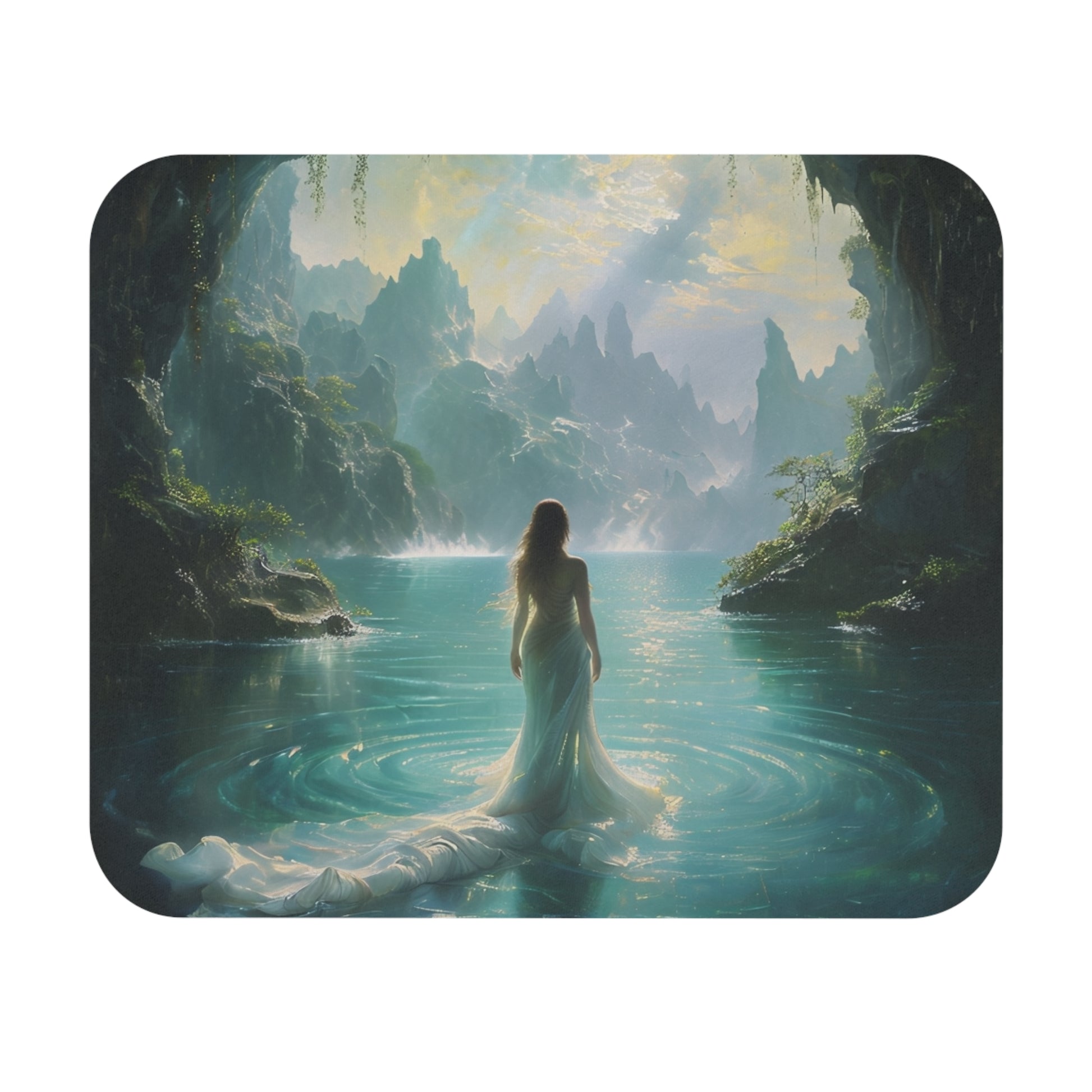 Celestial Tides mouse pad featuring dreamy celestial ocean-inspired artwork