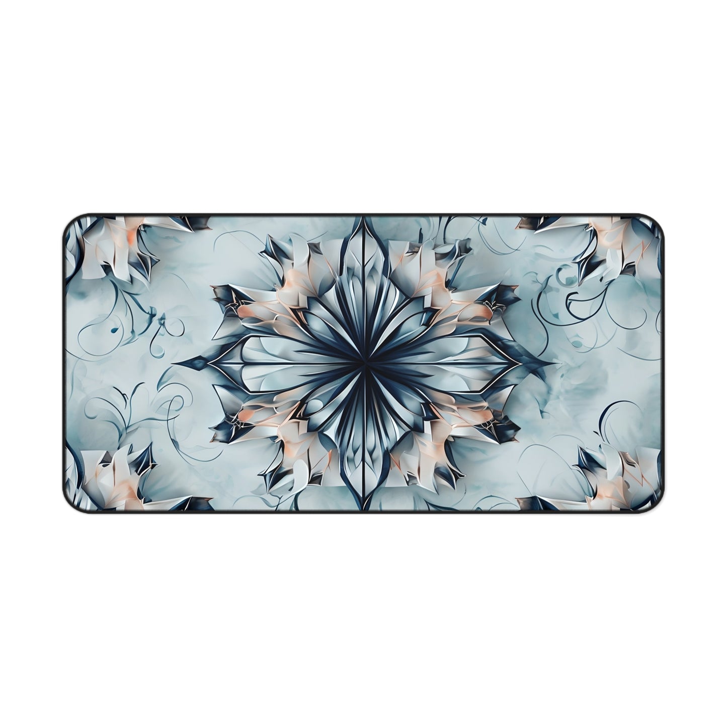 Indigo Mirage Desk Mat - Premium Office Desk Pad, 3 Sizes Available, Artistic Workspace Protection