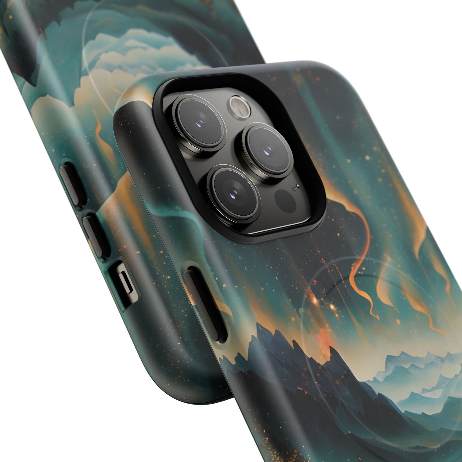 Aurora Dreamscape iPhone 14 Pro Max Case – Northern Lights Art, MagSafe Compatible, Tough Shockproof Cover