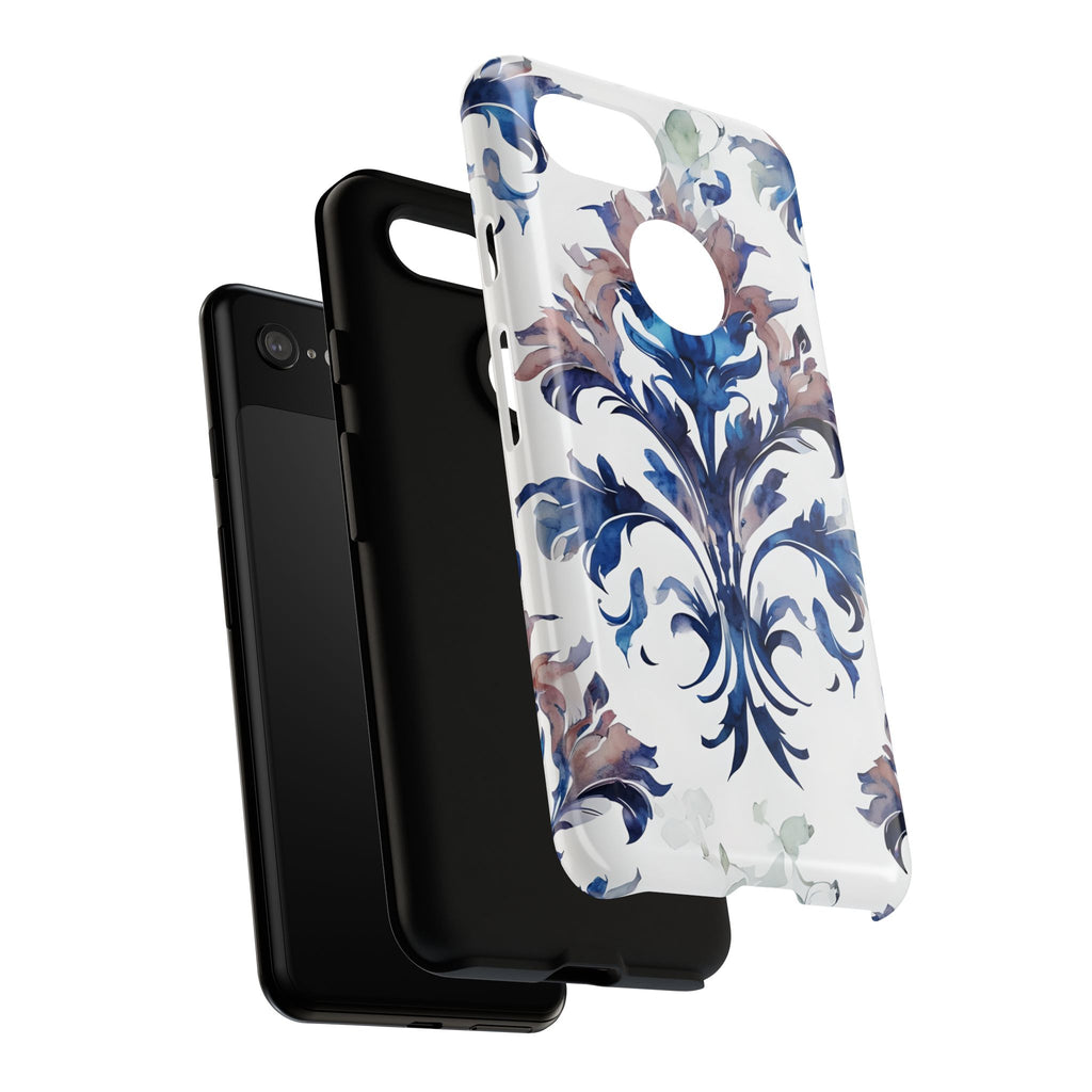 Delft Reverie - Elegant Blue & White Google Pixel 3 Tough Phone Case - Dutch Delftware-Inspired Floral Design