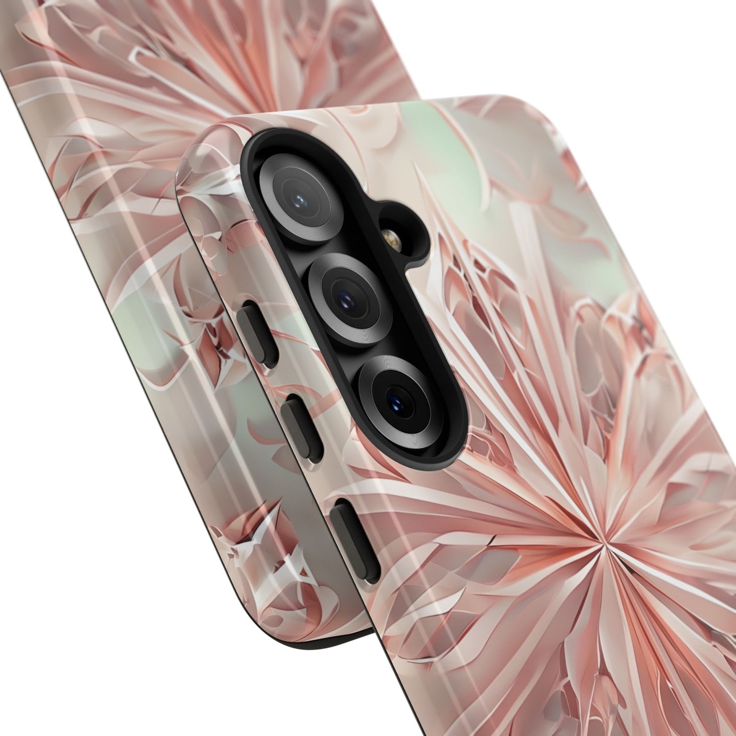 Blush Frost from our Kaleidoscope Collection - Samsung Galaxy tough case - Soft Pink Geometric Floral Design