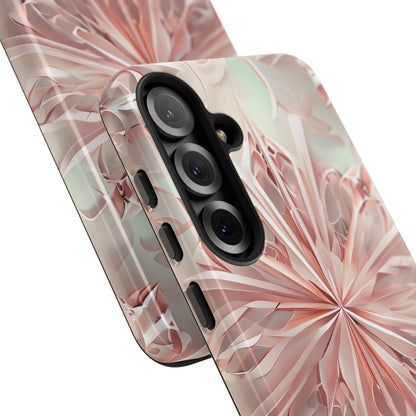 Blush Frost from our Kaleidoscope Collection - Samsung Galaxy tough case - Soft Pink Geometric Floral Design