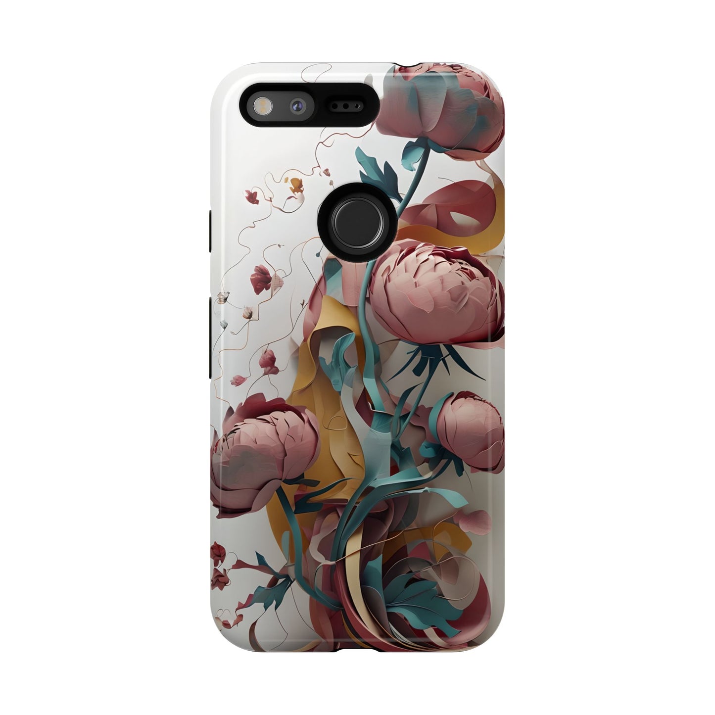 Blushing Peony Veil Google Pixel Tough Case