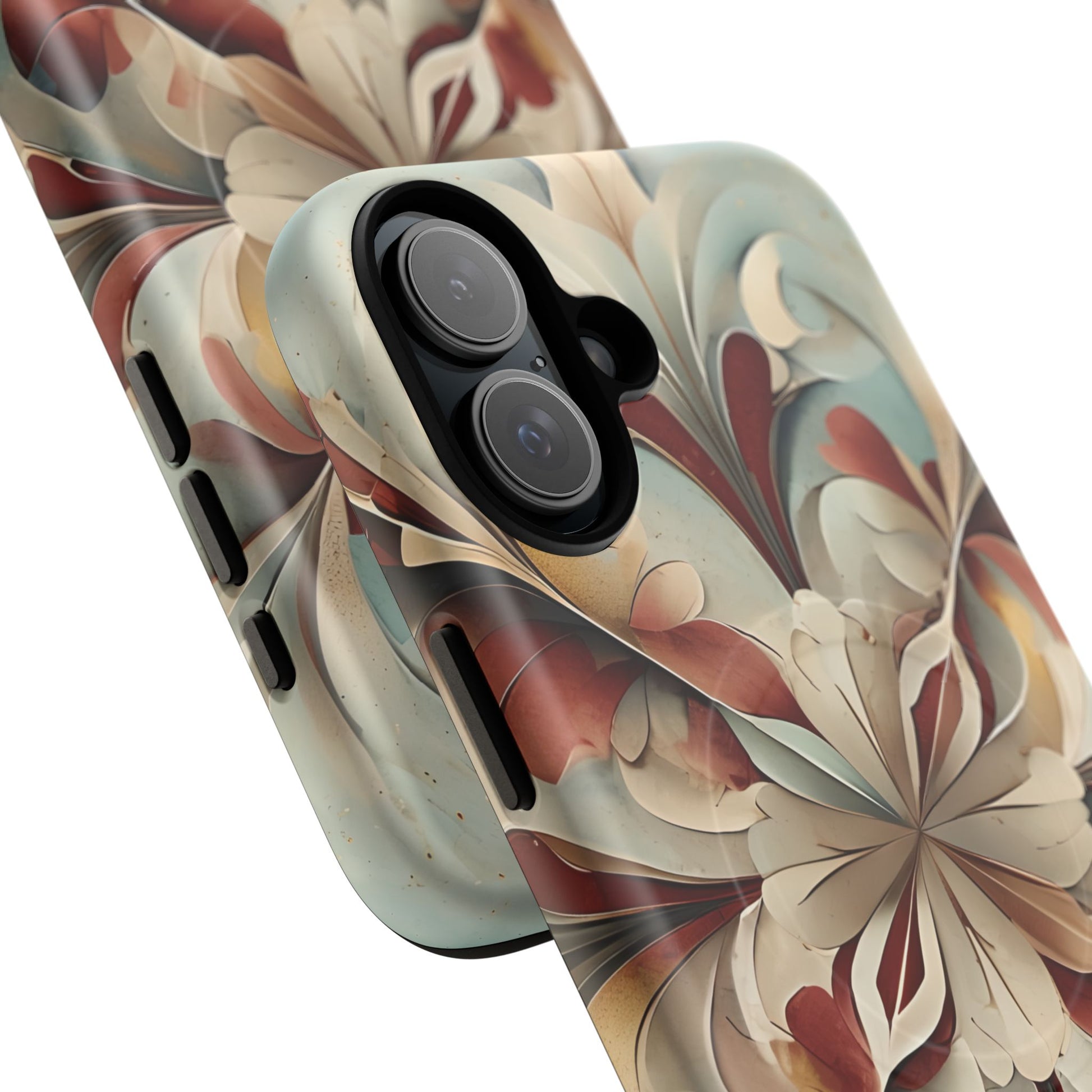 Vintage Baroque Blossom - Ornate Floral Art iPhone 16 Plus MagSafe Phone Case - Elegant Baroque-Inspired Design
