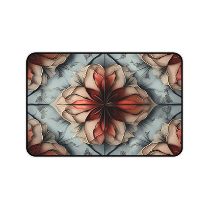 Ember Bloom Desk Mat - Premium Office Desk Pad, 3 Sizes Available, Artistic Workspace Protection