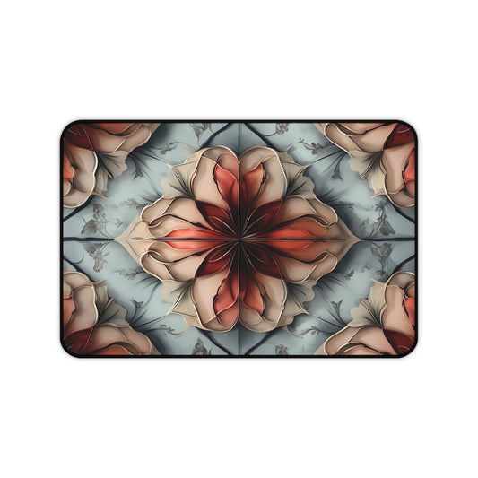 Ember Bloom Desk Mat - Premium Office Desk Pad, 3 Sizes Available, Artistic Workspace Protection