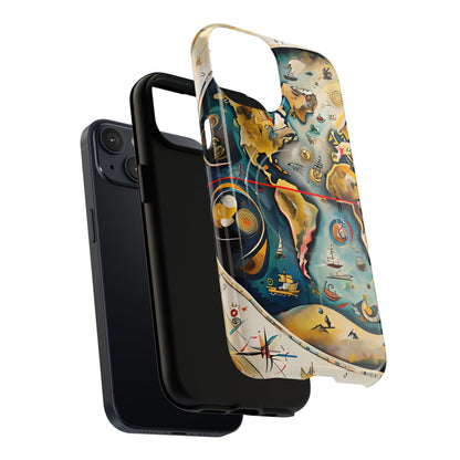 Dual-layer Celestial Map iPhone MagSafe case showing shock absorbing protection