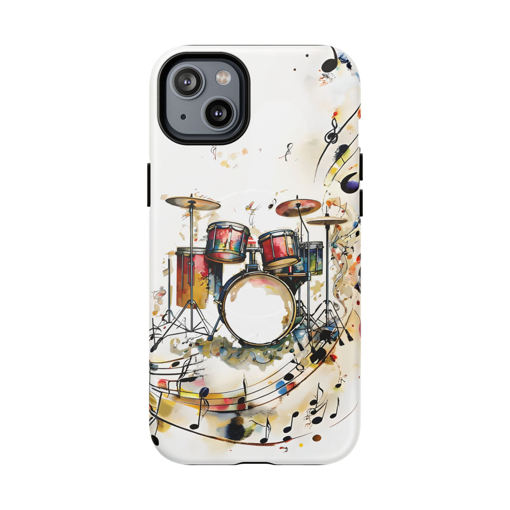 Beatline Abstract Drums & Music Notes iPhone 14 Plus MagSafe Case