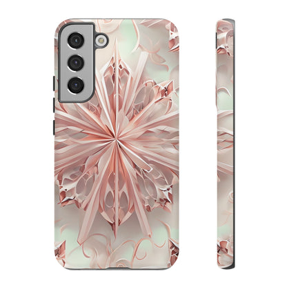 Blush Frost from our Kaleidoscope Collection - Samsung Galaxy tough case - Soft Pink Geometric Floral Design