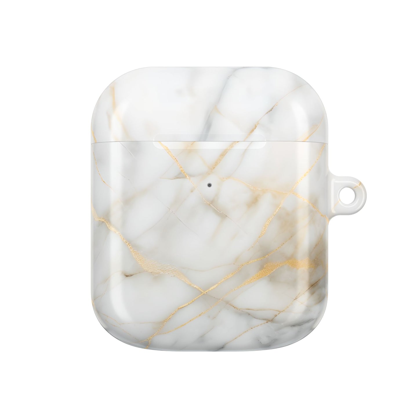 Golden Vein Marble AirPod Case - Gold and Ivory Marble Earbud Cover for Gen 1, 2, 3, Pro Gen 1 & 2