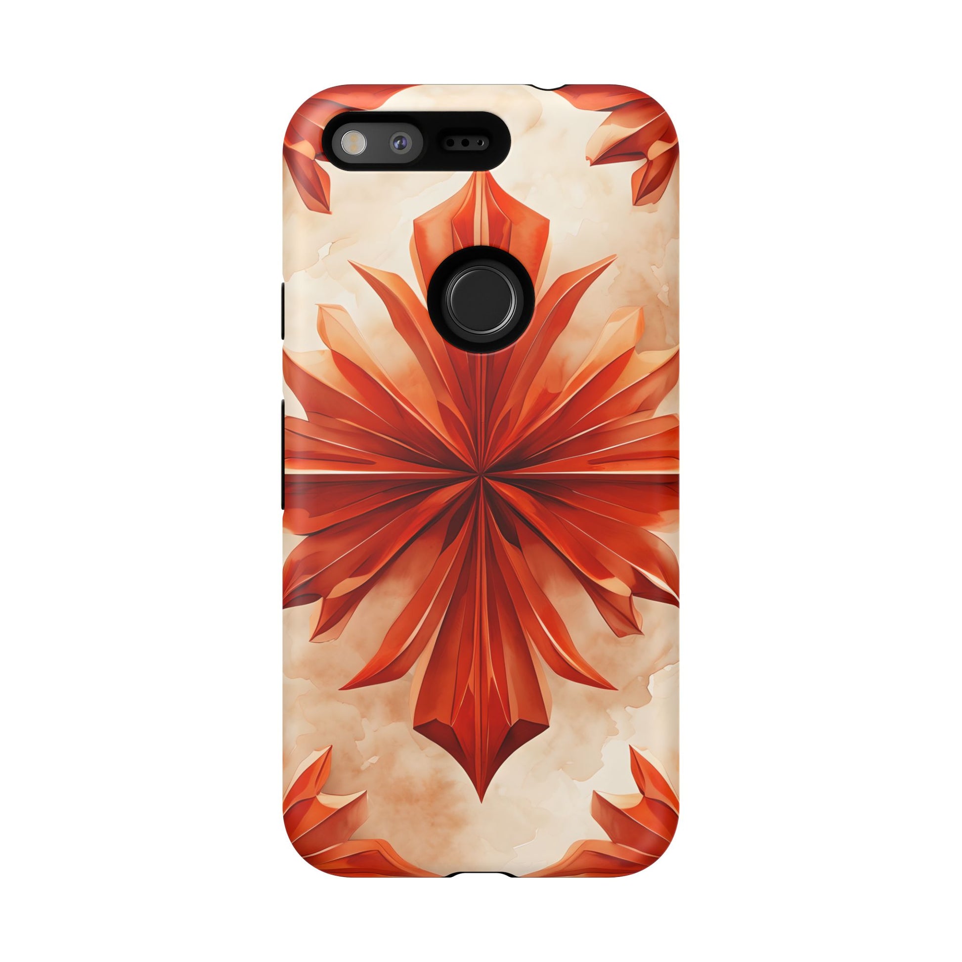 Sunset Fleur Google Pixel - Kaleidoscope Collection of MagSafe Compatible - Vibrant Sunset Flower Design