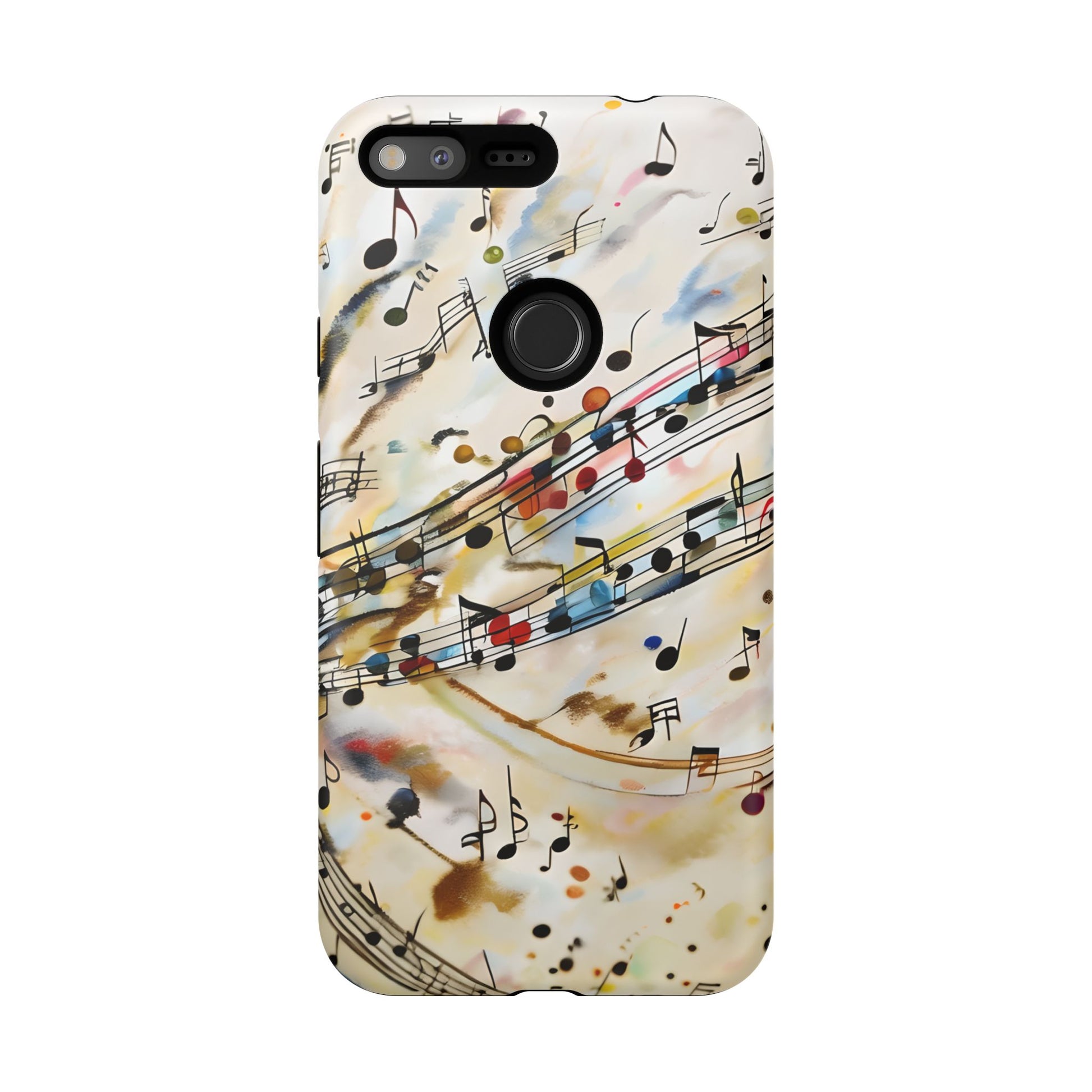 Melodic Flow Abstract Music Notes Tough Case for Google Pixel XL - Shockproof Phone Cover