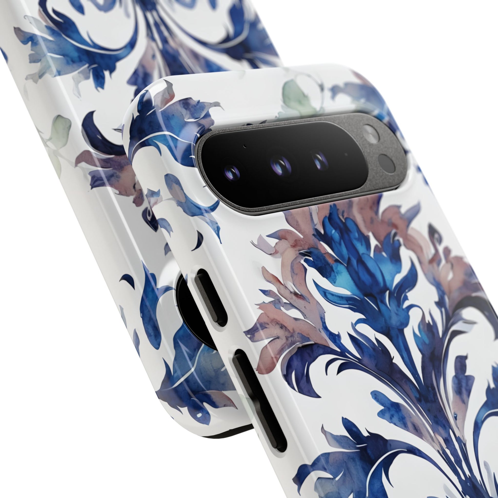 Delft Reverie - Elegant Blue & White Google Pixel 9 Pro XL Tough Phone Case - Dutch Delftware-Inspired Floral Design