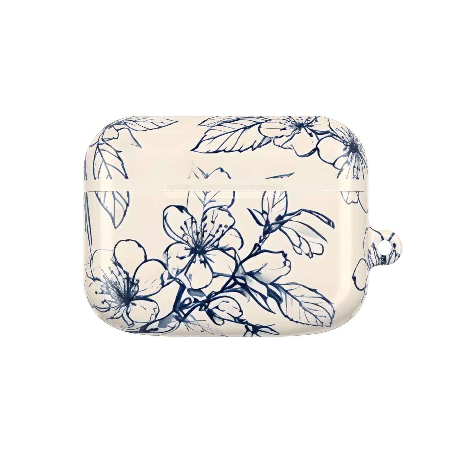 Blossom Sketch AirPod Case - Elegant Floral Earbud Cover for Gen 1, 2, 3, Pro Gen 1 & 2 - Chic Blue Botanical Gift for Her
