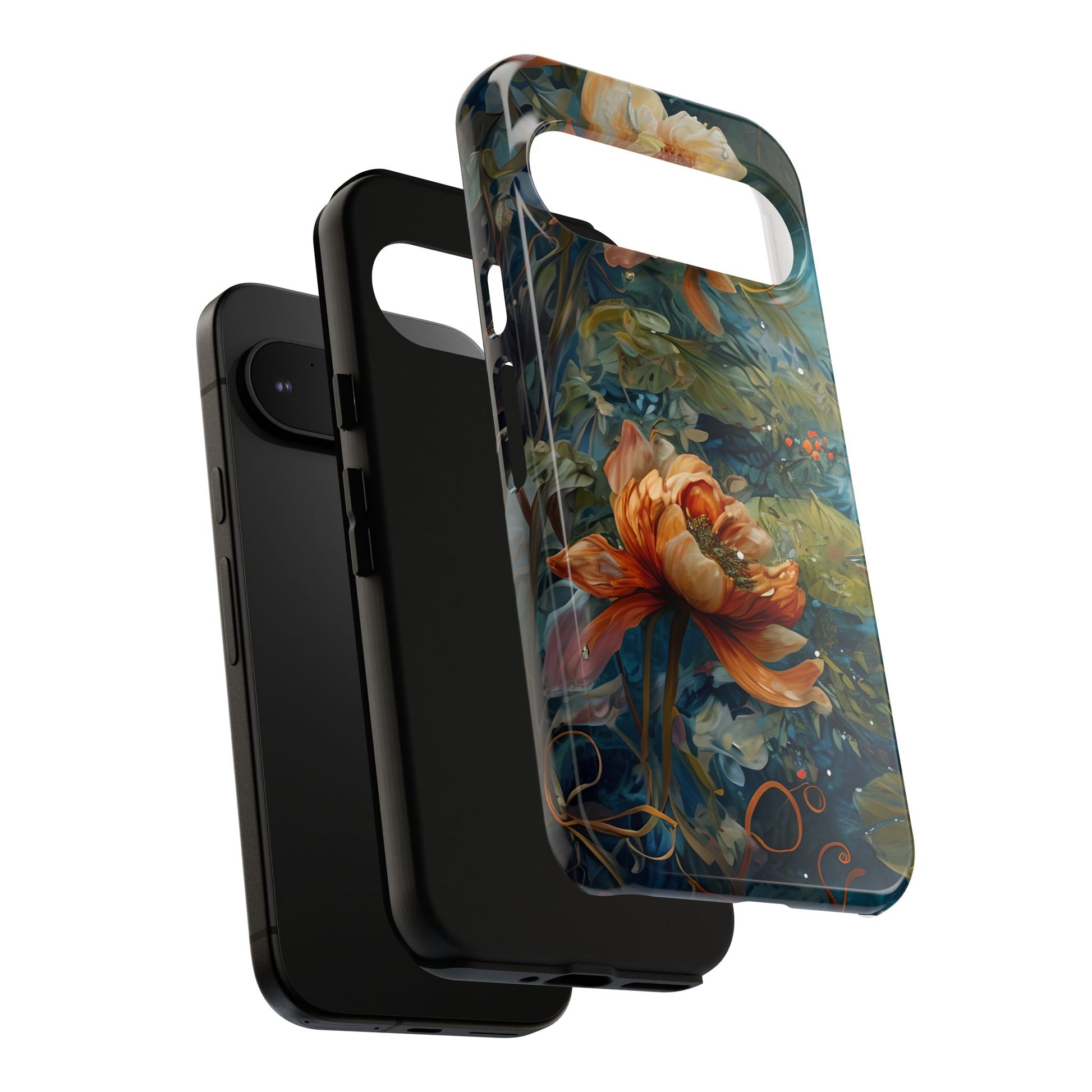 Waterlily Nocturne Tough Case for Google Pixel 9 - Premium Artistic Shockproof Cover, Elegant Protective Phone Case