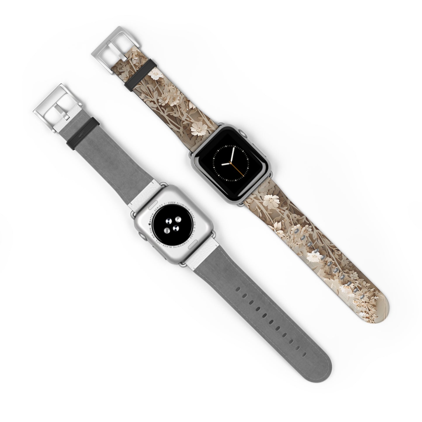 Moonlit Garden Apple Watch Band - Premium Custom Strap for Series 1-9, SE & Ultra - Artistic Vegan Leather