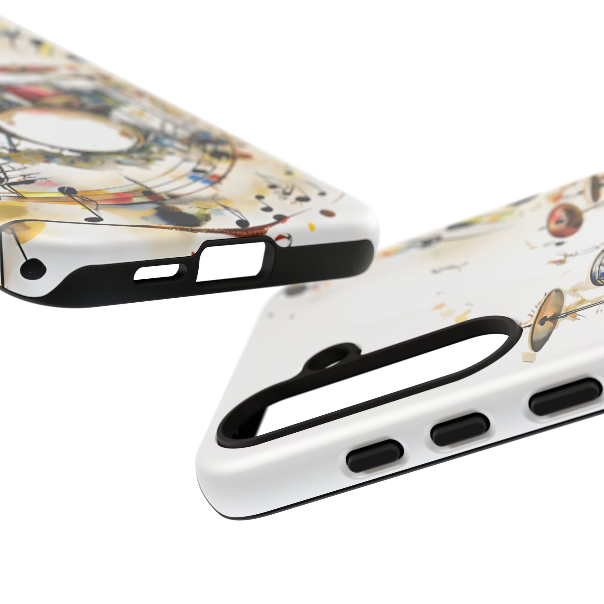 Beatline Abstract Drums and Music Notes Tough Case for Samsung Galaxy S24 Plus - Shockproof Phone Cover