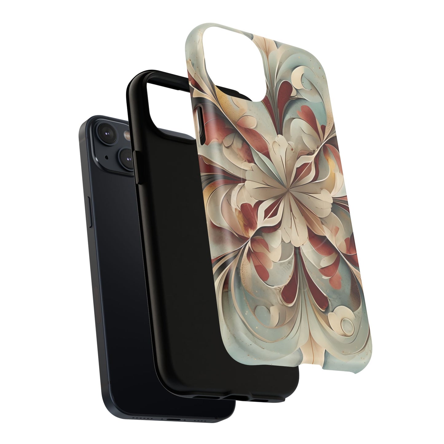 Vintage Baroque Blossom - Ornate Floral Art iPhone MagSafe Phone Case - Elegant Baroque-Inspired Design