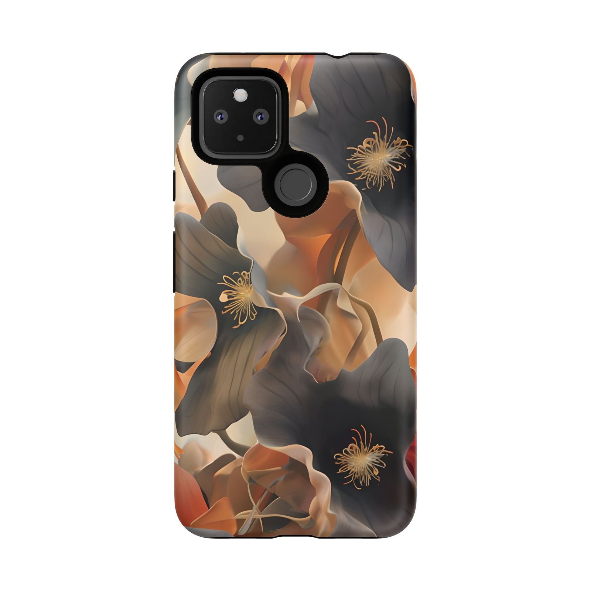 Autumn Ember - Moody Floral Art Google Pixel 4a 5G Tough Phone Case - Warm Earthy Botanical Design