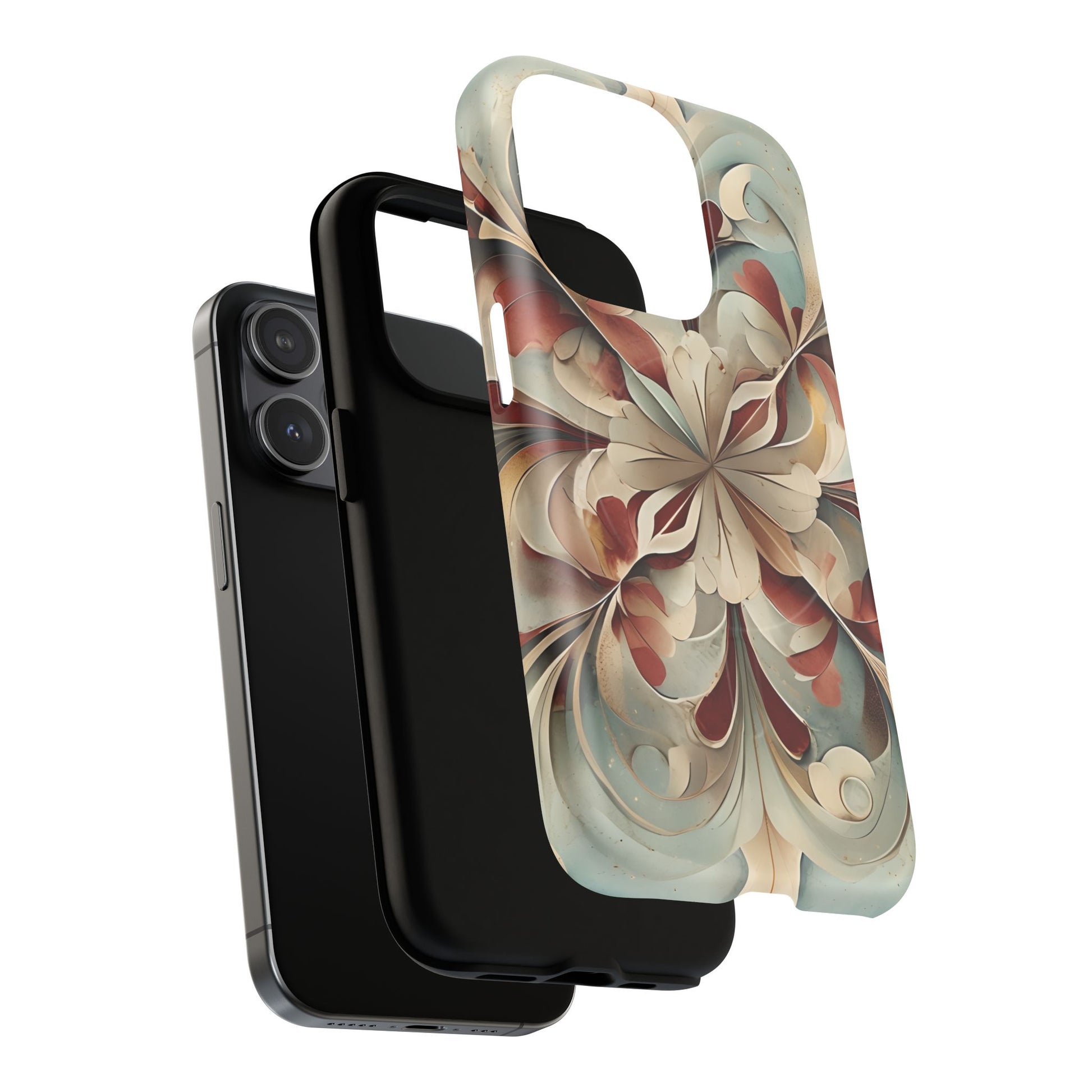 Vintage Baroque Blossom - Ornate Floral Art iPhone 15 Pro MagSafe Phone Case - Elegant Baroque-Inspired Design