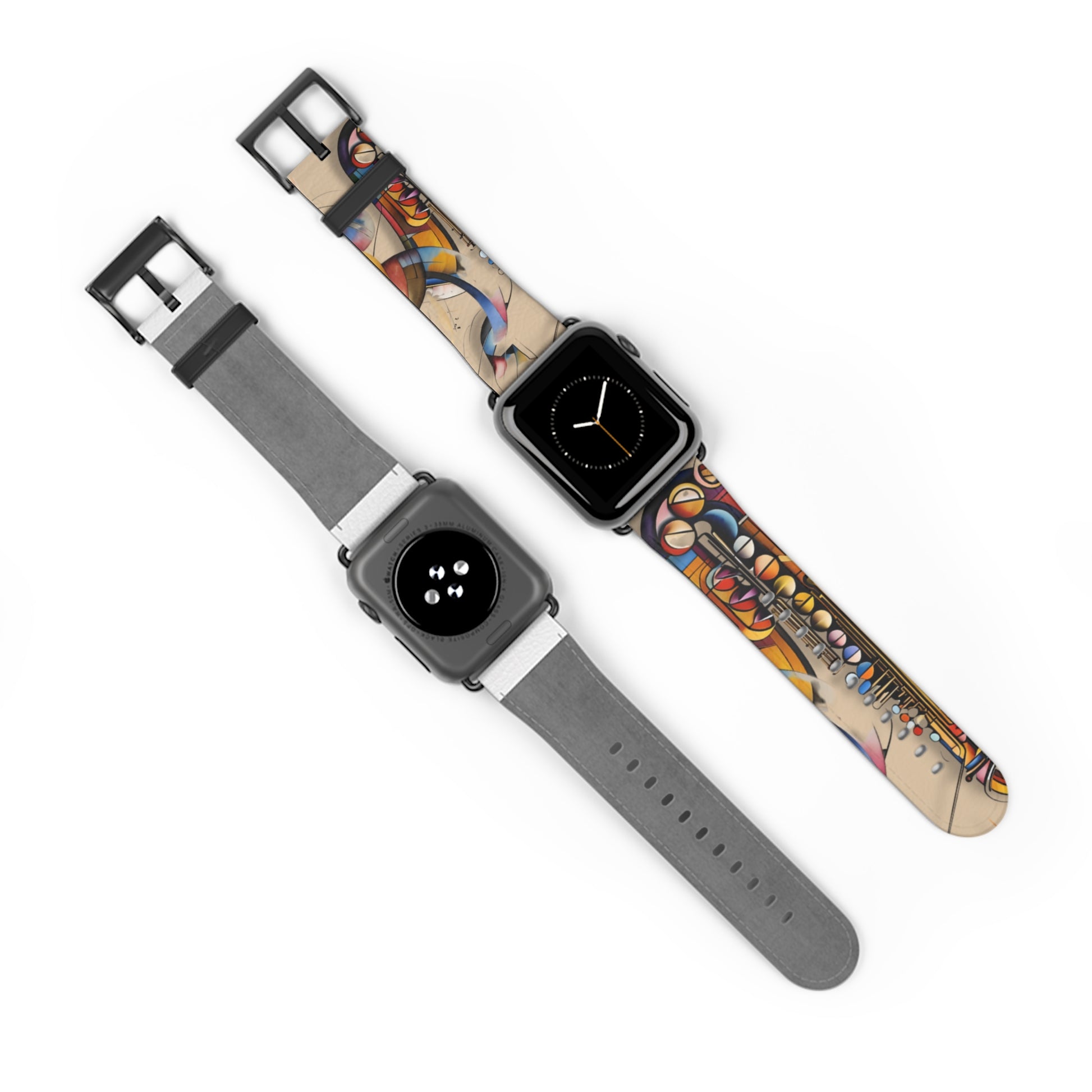 Brass Rhapsody Apple Watch Band Strap - Abstract Saxophone Design